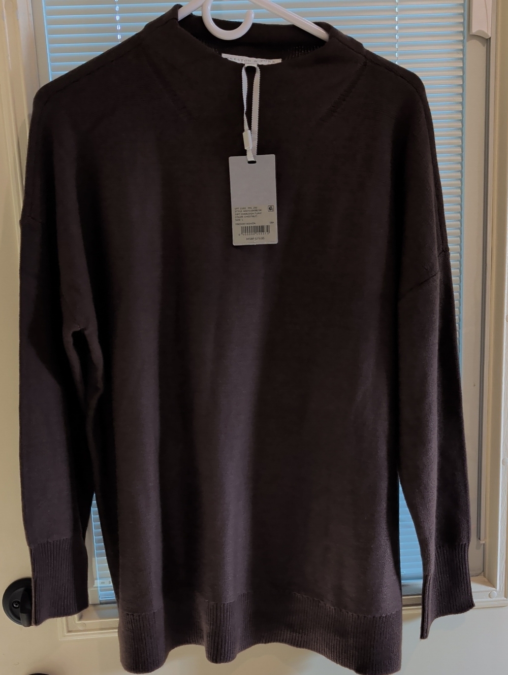 Preston & York Men's Crewneck Sweater - Dark Brown L